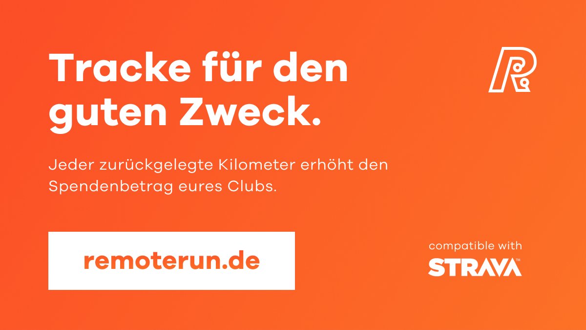 Die STRAVA Integration auf RemoteRun wandelt deine sportlichen Aktivitäten automatisch in einen Spendenbetrag um.

Lass uns gemeinsam etwas bewegen.
Kostenlos anmelden auf remoterun.de

#Twitterlaufgruppe #Jogging #walking #running #swimming #cycling #strava