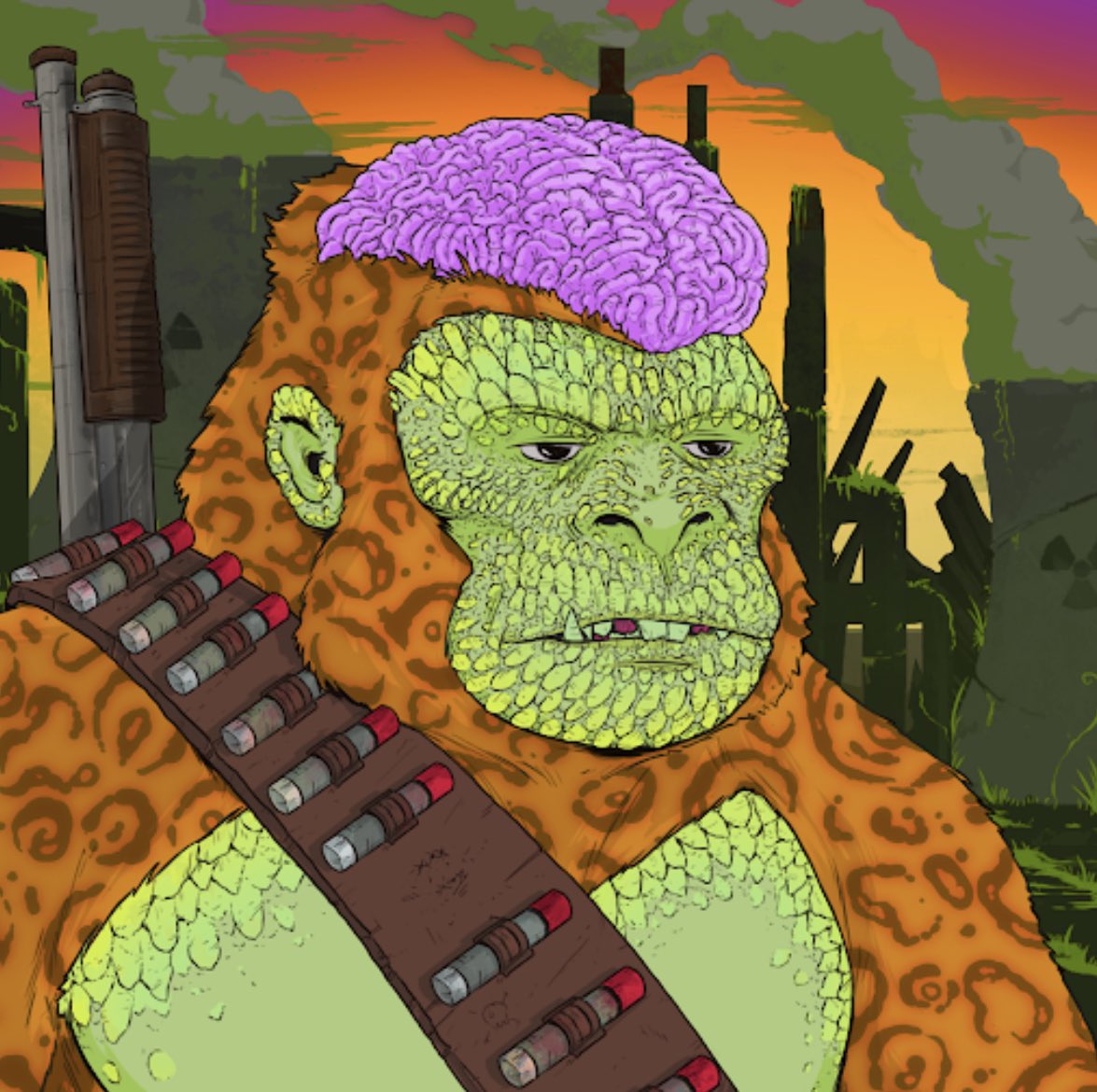 GetItBeNFT's tweet photo. My favorite Gons character #2083 @bunker2171 #OurWayToSurvive https://t.co/EsNIvYGWOD