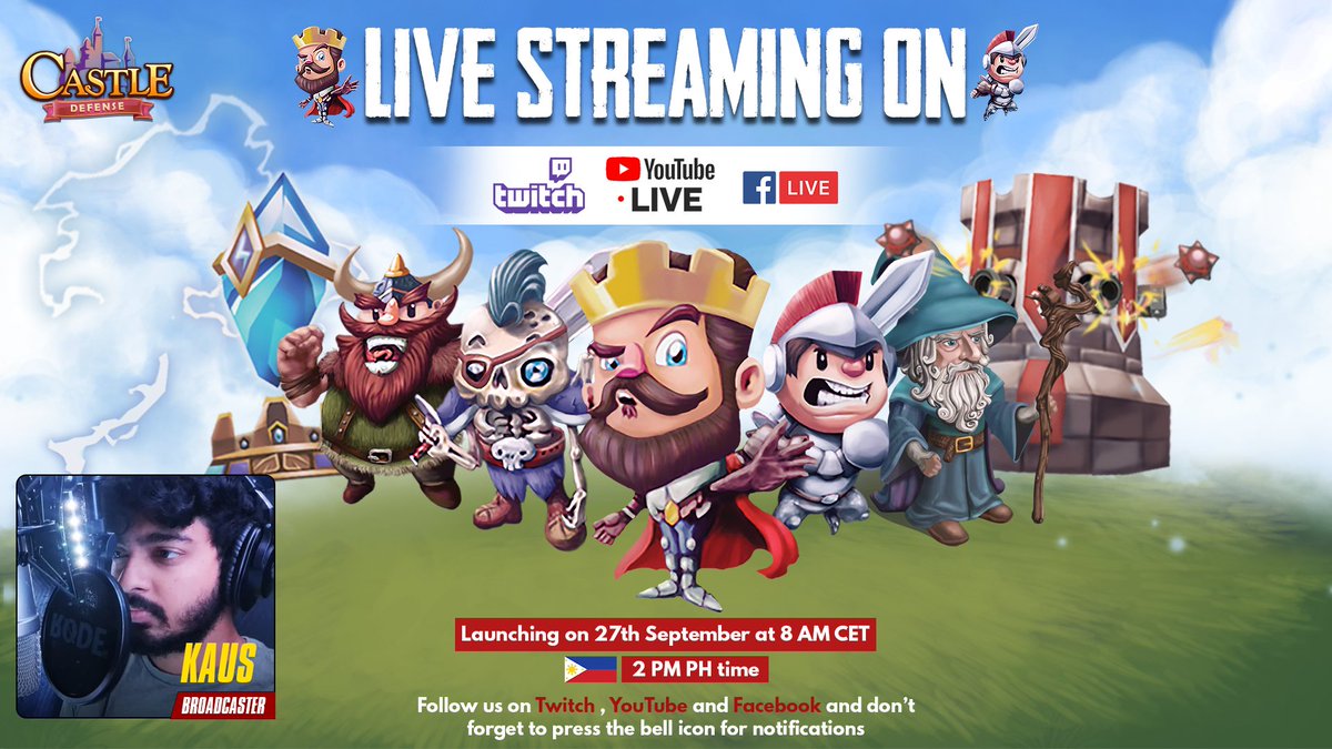 🚨 Castle Defense goes live!! 🚨
Streaming at 2PM 🇵🇭, 8AM🇨🇭, on 27th Sep on the following 3 platforms with Kaus.

twitch.tv/pocketarena
facebook.com/PocketArena
youtube.com/channel/UCB-XL…

Don't miss out on the action. ⚔️

#NFTGames #PocketArena #Web3 #PlayToEarn