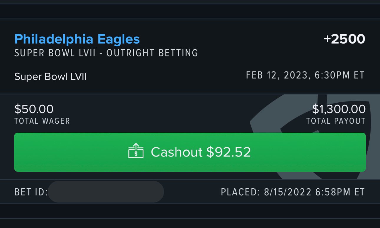 bet eagles to win super bowl
