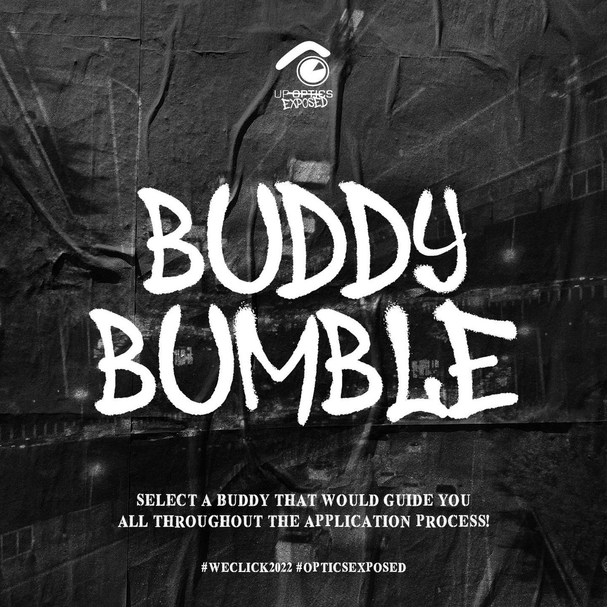 up_optics's tweet photo. THE APP PROCESS HAS FINALLY STARTED! 🥳

📍First stop: BUDDY BUMBLE 🐝

#OPTICSExposed📸 
#WeClick2022📷 https://t.co/NoB26Hq5jl