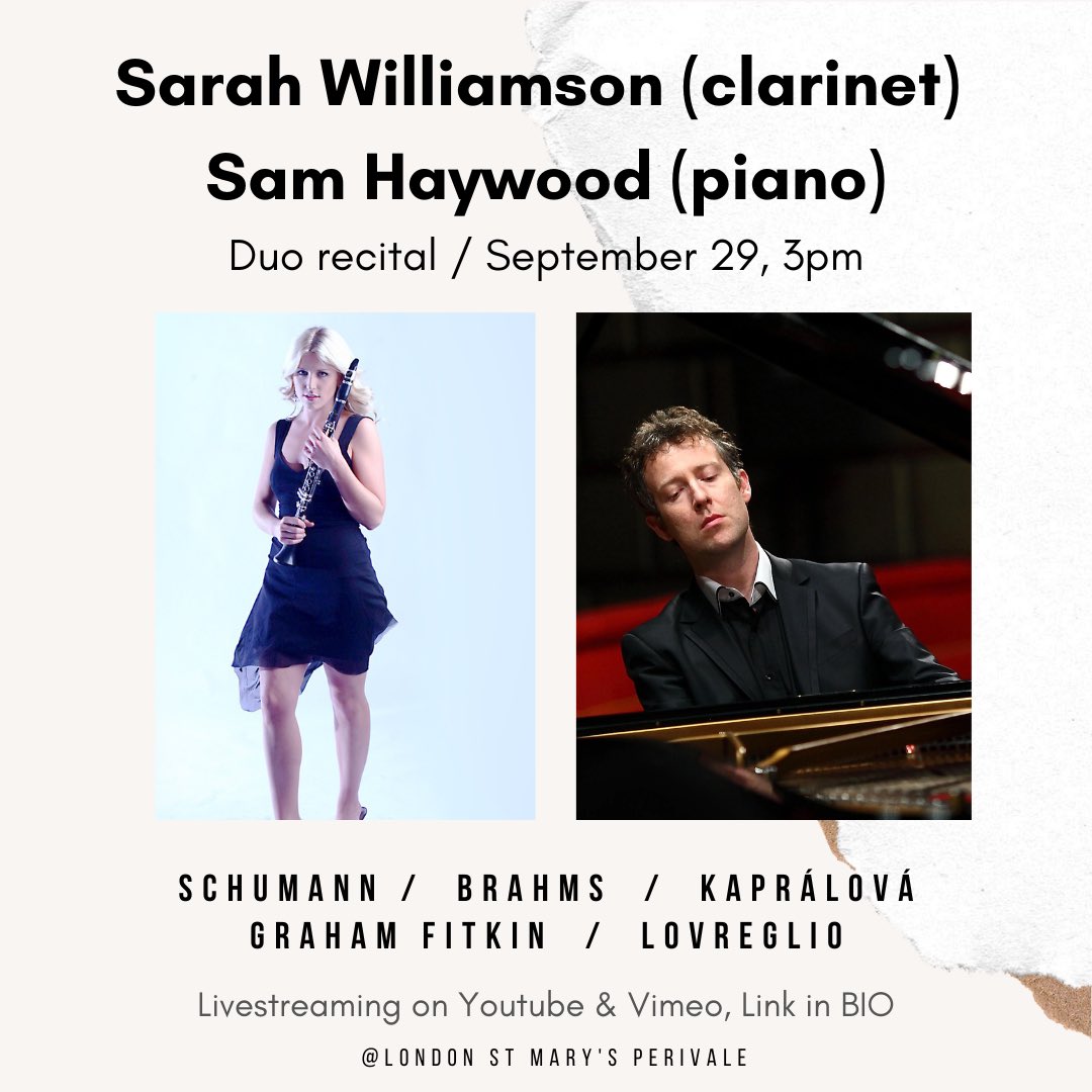 Concert this week: 
Stay tuned and join us via Youtube FREE livestreaming! Link in Bio~

#ClassicalMusic #classicalmusicoftheday #concert #stmarysperivale