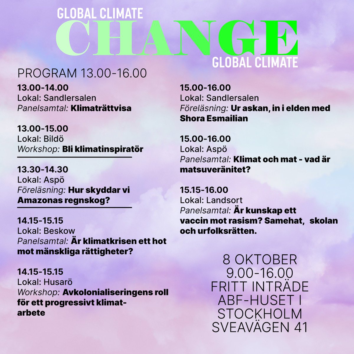 theLeftForum's tweet photo. Varmt välkommen till höstens viktigaste konferens!
Vår tids största fråga, klimatet, hamnar ofta sist på agendan.
Det är dags att göra den till huvudfrågan. 
Vi behöver en förändring akut och vi behöver dig! Attenda här: https://t.co/xWRtnZXK2l
#ChangeGlobalClimate https://t.co/Z7fSF8yb5q