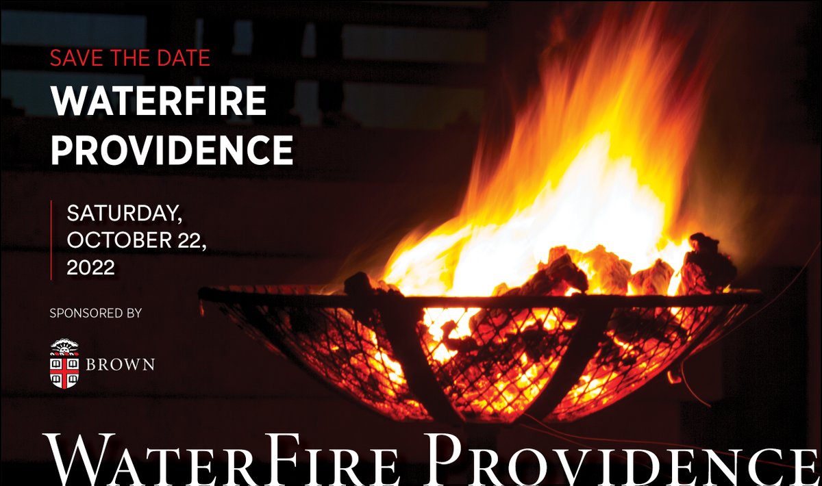 Save the date! Brown will sponsor a WaterFire Providence lighting on Saturday, October 22, 2022. This event is free and open to the public. #WaterFire fal.cn/3scEy