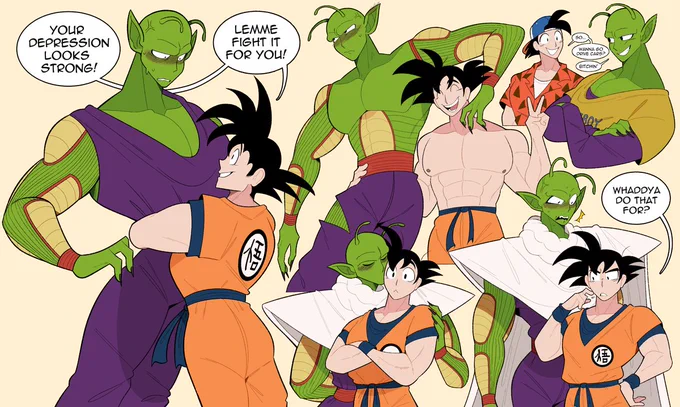 Goku and Big Green 