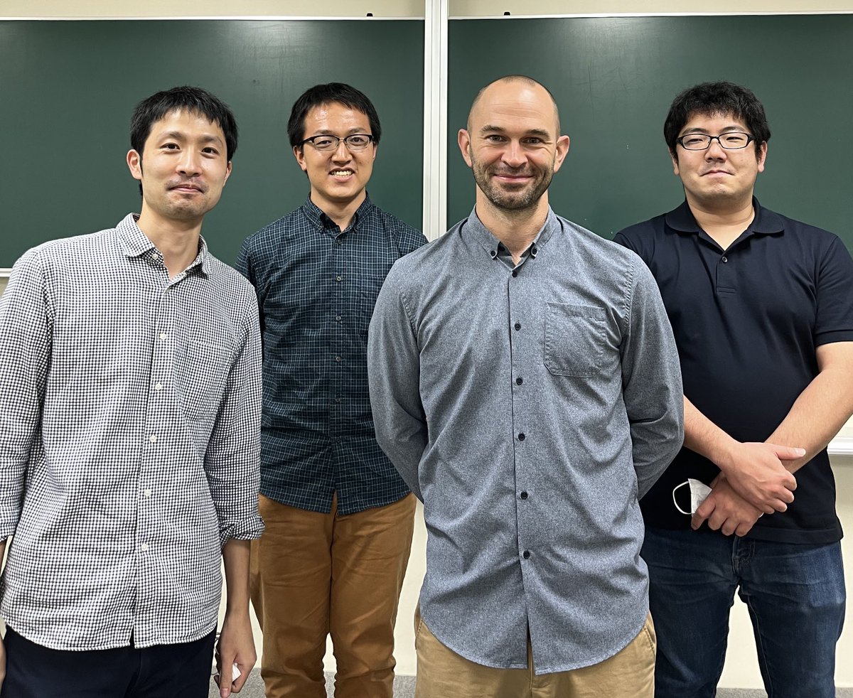 ManuelTHERY's tweet photo. A great day of seminars. I am quite impressed by the work โฆ@SYamamoto114โฉ โฆ@DInoueMTโฉ and Tomoaki Nagai, former #CytoMorphoLab students, set up as they went back to Japan!
Beautiful assays to for collective migration, cortex contractility and csk in vitro ๐คฉ
#ProudPI https://t.co/tJtda1NGOT