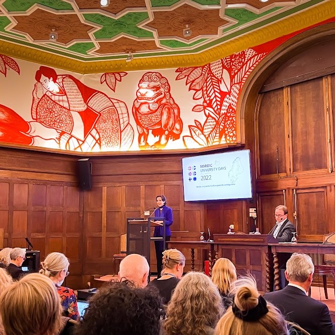 Head of Unit - Higher Education <a href="/EU_Commission/">European Commission</a> <a href="/VDebiaisSainton/">V Debiais-Sainton</a> speaking to the #NordicUniDays, highlighting incoming initiatives and the salient role of University Institutions in the European Strategy for Universities: Synergies and Possibilities.