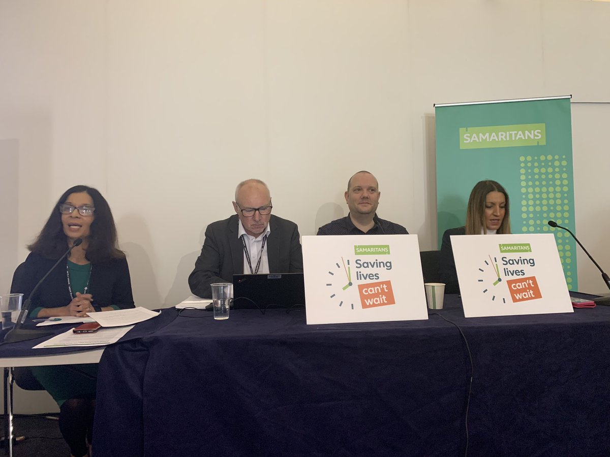 Chris Lynch <a href="/chrislynch81/">Not here anymore</a>, a #LivedExperience Influencer with NSPA, spoke at Labour Conference today in a panel discussion hosted by @Samaritans about #SuicidePrevention and government strategy  1/3