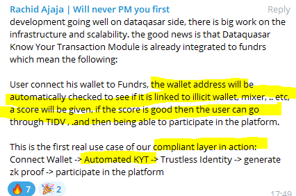 X1X1XXXXXX1XXXX's tweet photo. First compliant layer already in action!! 🔥🔥🔥 
$ALBT #KYT #FUNDRS #DATAQUASAR https://t.co/JR0g9jsrFs