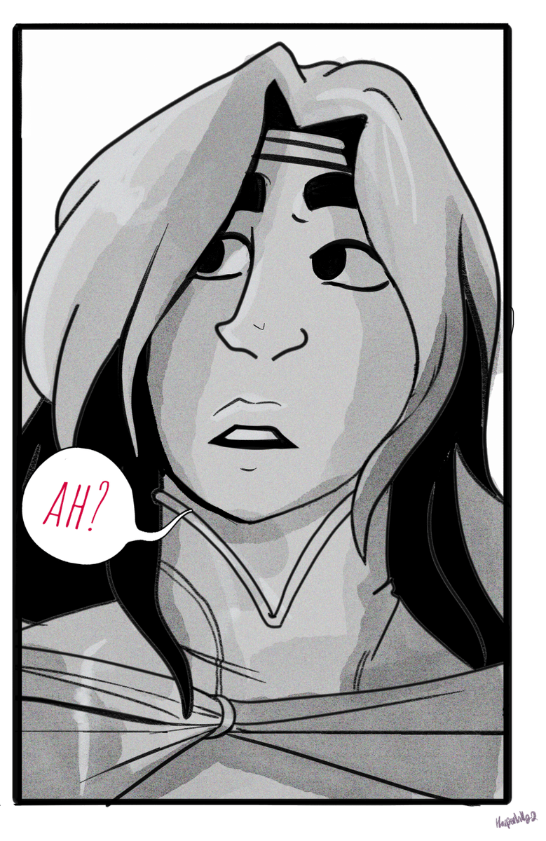 Harperinkk's tweet photo. I'm going to start dumping some of my Dnd art here. First up is @NickTheDM's Wednesday table wherein our poor dancer Aurelio has too much faith in his friends. https://t.co/j39fGp2Zaj