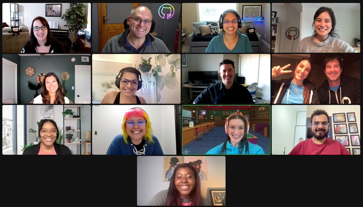 A rare moment in the <a href="/github/">GitHub</a> DevRel team where everyone was roughly in a similar timezone and able to make the weekly team stand-up