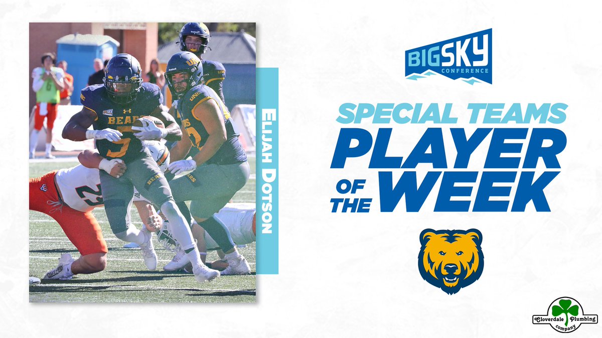 #BigSkyFB Special Teams Player of the Week honors go to @eazzzydot after his monster day‼️ ▪️208 all-purpose yards ▪️82 yard punt return TD ▪️102 yards rushing #ExperienceElevated