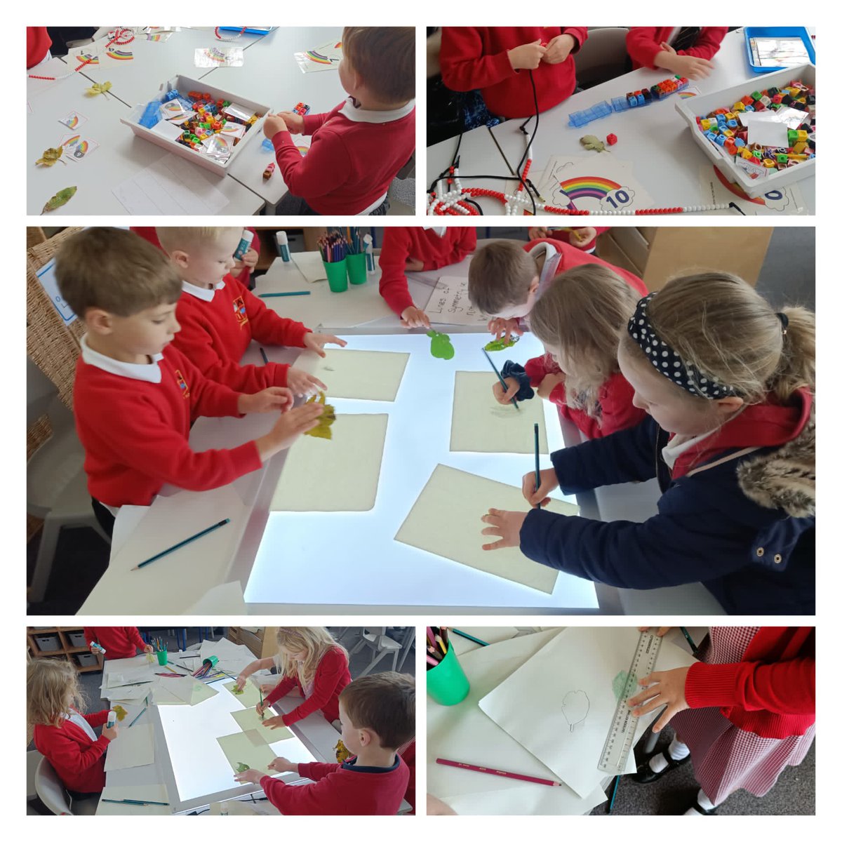 AyrGrammar's tweet photo. P2a kicked off #MathsweekScotland2022 exploring symmetry in nature. They also had fun making number bonds to 10 and 20 in lots of different ways. #play #numeracy #activelearning https://t.co/P4OOSYQ9Px