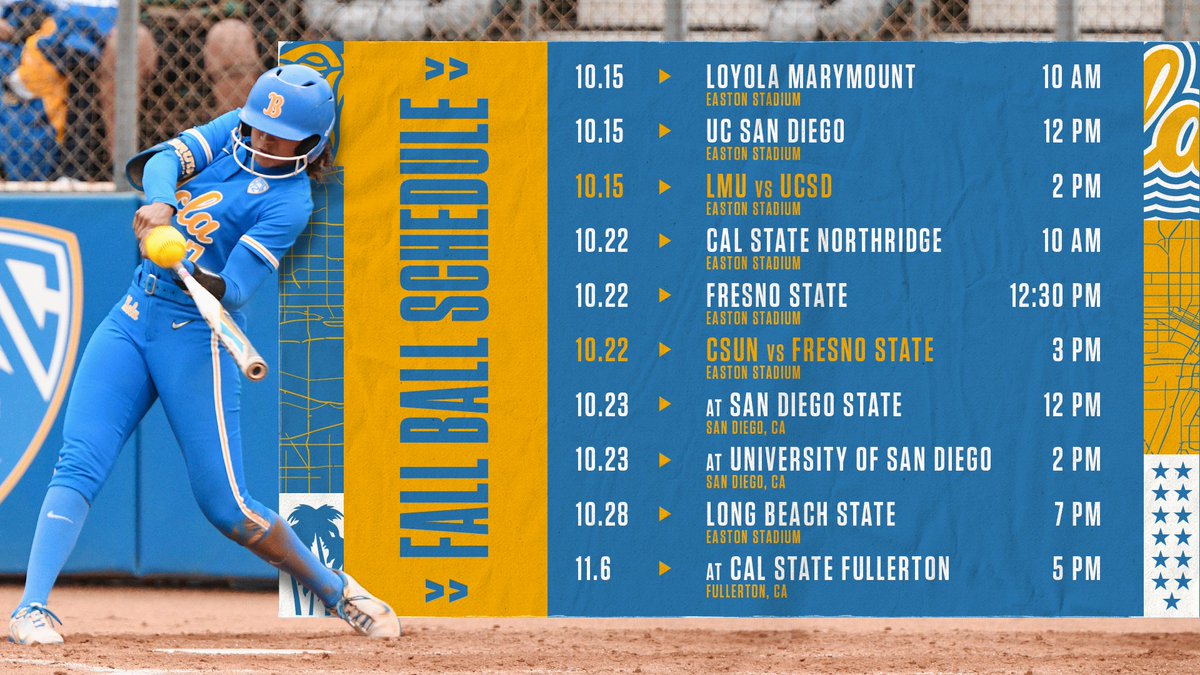 UCLA Athletics on Twitter "RT UCLASoftball FALL BALL SCHEDULE DROP
