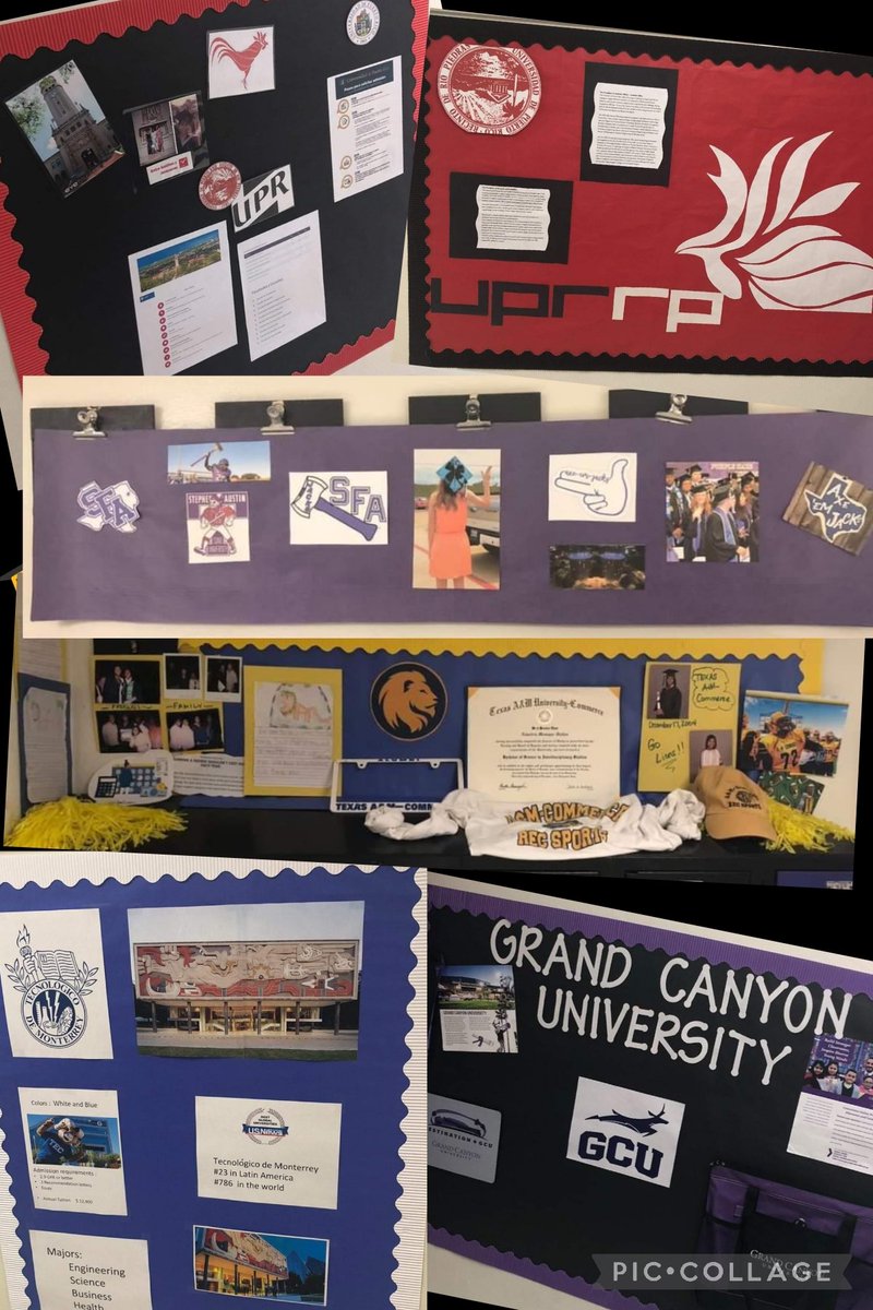 MartinWeissSOL's tweet photo. During "Go Get It Week" @MartinWeissSOL, our educators were super excited to display the colleges they have attended!❤️🦉🎓 #Put1stThings1st @dallasschools @UNTDallas @tamuc @gcu @TexasTech @TSUedu @SFASU @txwomans @TecdeMonterrey @universidadpr https://t.co/tpKKKYDPcQ