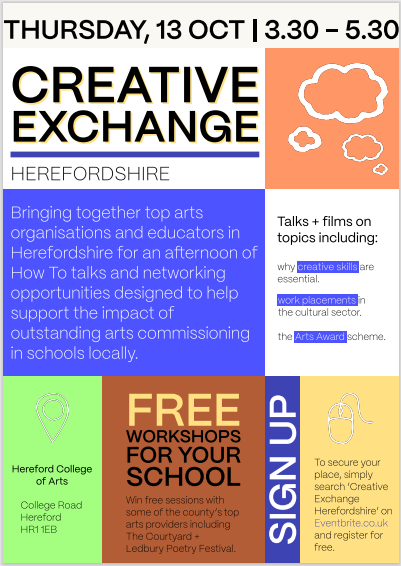 The Creative Exchange Herefordshire
Sign up eventbrite.co.uk/e/347024919877