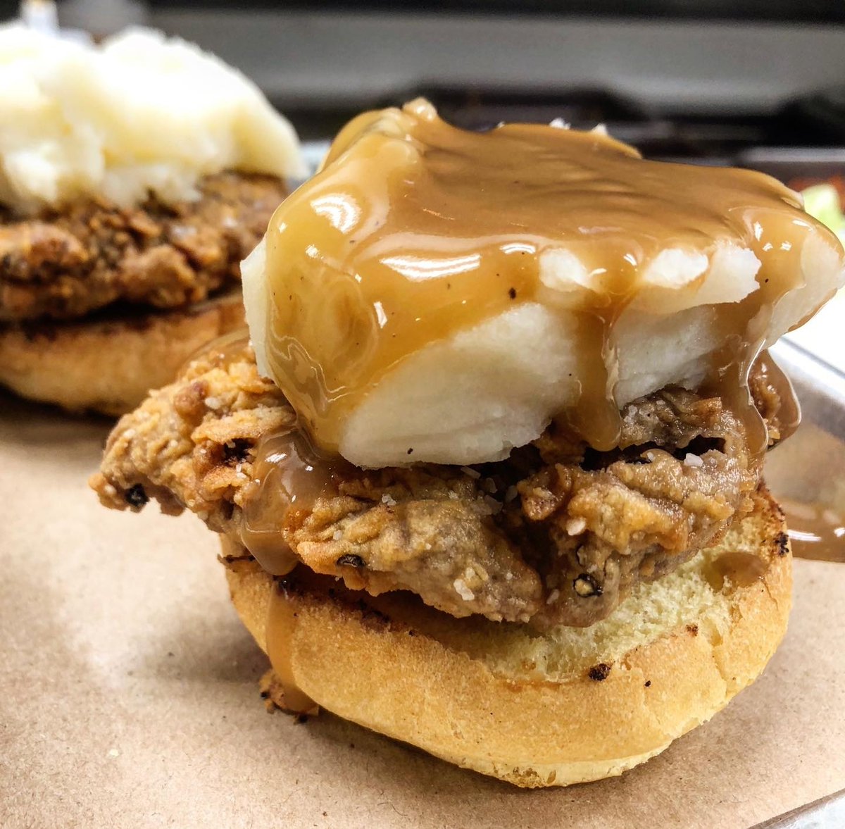 Only a few more days left to enjoy the Gravy Baby #sliderofthemonth!! We recommend getting the gravy on the side so you can slather it yourself 🔥🍔 Bar open at 2...