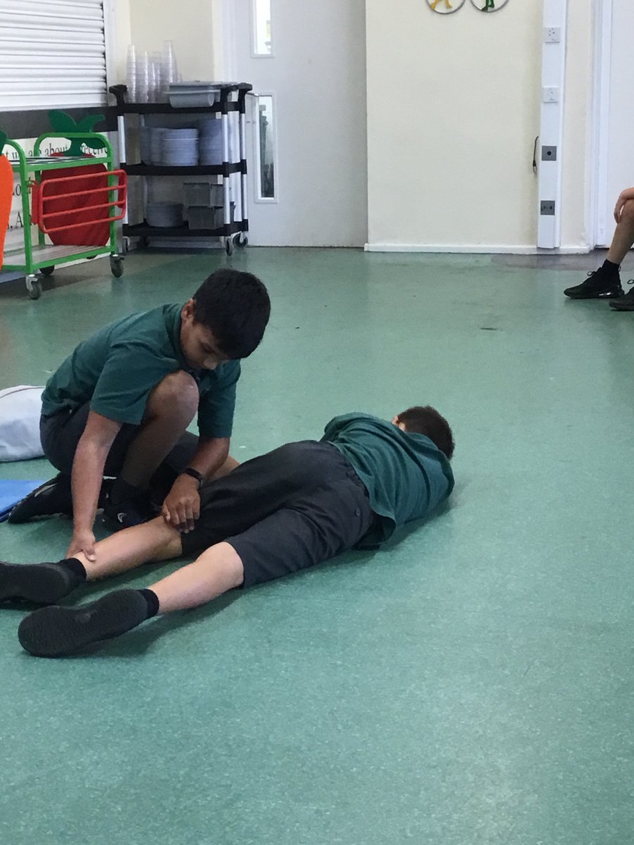 Year 6 are now first aid trained in CPR, the recovery position and in using a defib. Thanks to Danny from Emergency First Aid Ltd. <a href="/EFALtd/">Emergency First Aid</a>