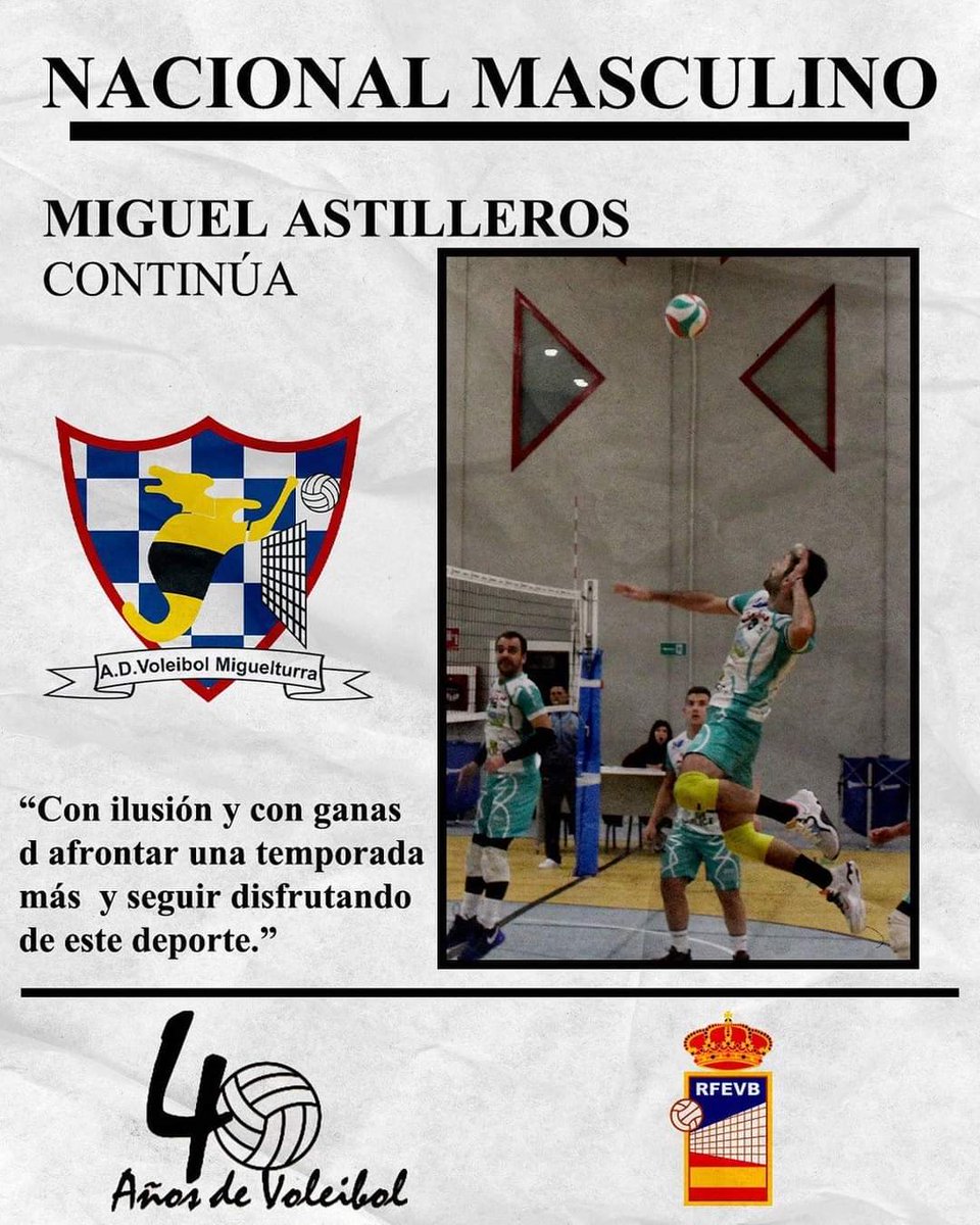 ADVMiguelturra's tweet photo. Un año más Miguel Astilleros continua 💙💛  

#40añosdevoleibol

@federacionvoleibol #primeranacional

@diariodemiguelturra

#voleibol #volleyball #voleybol #voley #ball #fvcm #rfevb #castillalamancha #ciudadreal #calatrava @deporteclm
#miguelturra #orgullochurriego #aniversario https://t.co/DDHcSn1tkt