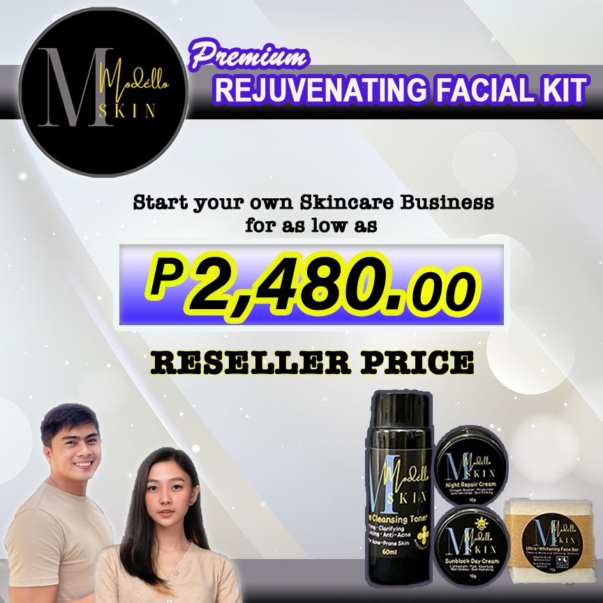 honorablegerald's tweet photo. Have your own Skincare Business for as low as Php 2,480! 

Message us for more inquiries. Join us🥰

Also available in: 

LAZADA : https://t.co/CVWS3cyKvR
SHOPEE: https://t.co/56pO9HaaLz

Get the newest trending Skincare Set‼️🥰

#modelloskin #ShineLikeYouveNeverBefore https://t.co/SYBfsjwFaW