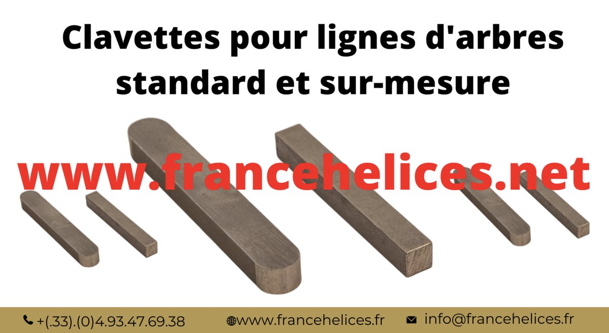 Sfrancehelices's tweet photo. A la recherche de clavettes pour lignes d'arbres standard ou bien sur-mesure ?
C'est possible dès maintenant chez Frances Hélices !!
Direction >> https://t.co/Enc7CxSUo3
#clavette #pourlignearbre #standars #surmesure #francehelices #boat #nautism https://t.co/5CrZN44O1v