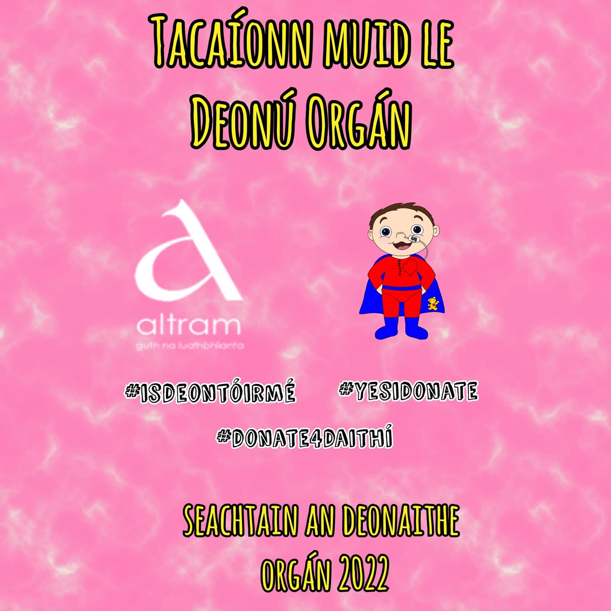 ❤️ Ag tacú le Deonú Orgán ❤️
Seachtain an Deonaithe Orgán.
26 Meán Fómhair - 2 Deireadh Fómhair 2022
#organdonationweek #IsDeontóirMé