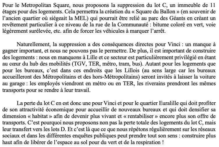 lille_en_grand's tweet photo. L' #Idéedulundi n° 57 termine la pensée sur #MetropolitanSquare. Dès qu'on construit 1 ensemble de plusieurs édifices, on met 1 square. Et comme on ne supprime pas un lot gratuitement, on augmente la hauteur des immeubles. En bref, construire + haut pour libérer de l'espace vert https://t.co/FNyTvnaDaw