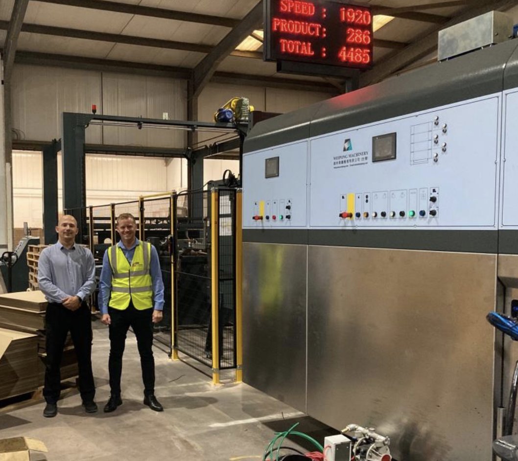 Delighted to have the next @WeipongM flexo converting line installed at our great customer, <a href="/RH_Fibreboard/">RH Fibreboard Containers Ltd</a> Containers Ltd.

lnkd.in/e6E3sdnF #largeformatboxes #casemaker #corrugated