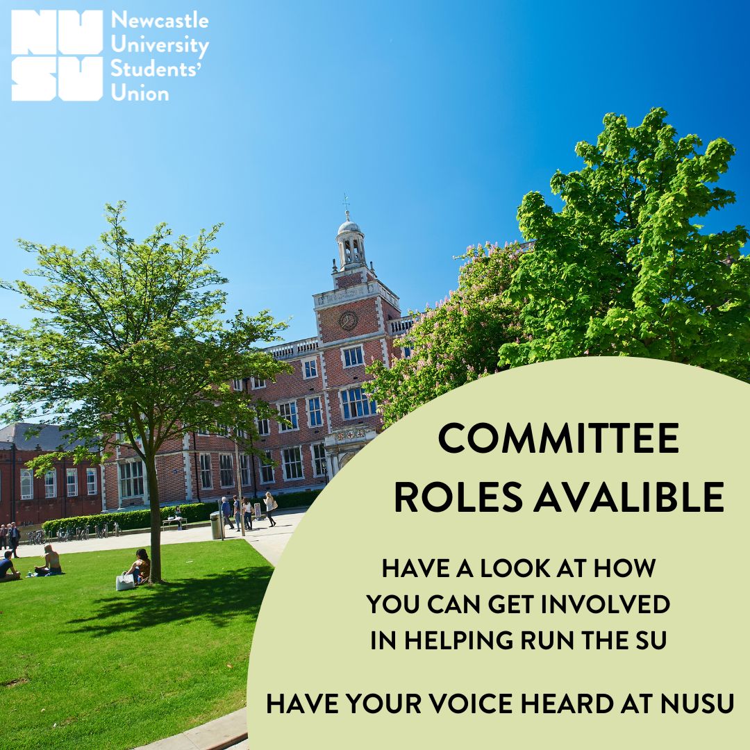 Check out all the different committees you can get involved in. Great ways to help steer the running of the SU and gain some brilliant experience. 
For more information: nusu.co.uk/news/article/C…
