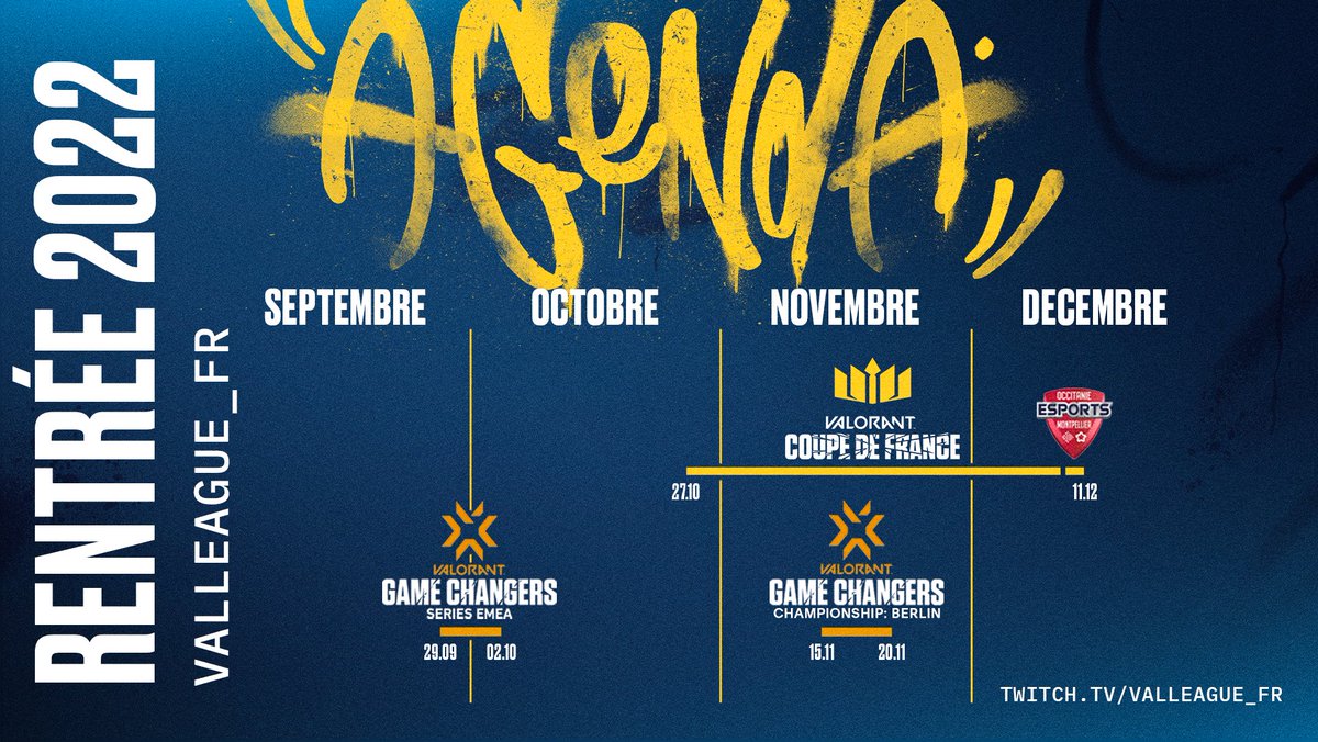 📌 Une #VALORANTCoupeDeFrance et des #VCTGameChangers au programme de cette dernière partie de l'année ! 

Plus d'informations à venir trèèèèès bientôt 👀