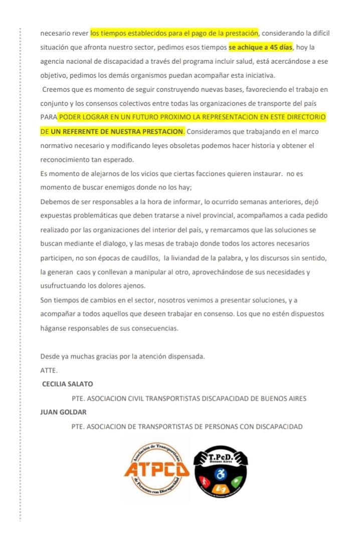 ATPCD1's tweet photo. Petitorio entregado en mano al Director de la Agencia Nacional de Discapacidad (ANDIS), Fernando Galarraga.
Mismo contenido fue expuesto en el Directorio abierto de prestaciones básicas el viernes 23 de septiembre de 2022. https://t.co/24WRRuvtMJ
