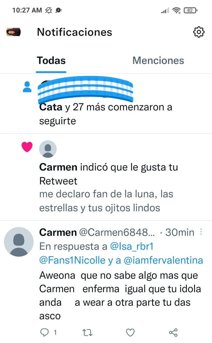 Isa_rbr1's tweet photo. @Carmen68484257 @Fans1Nicolle @iamfervalentina A parte de vieja qla, sicópata que me andas revisando el perfil jjaj😂 https://t.co/8lLFXkhajA