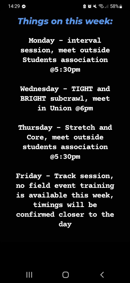What's on this week?