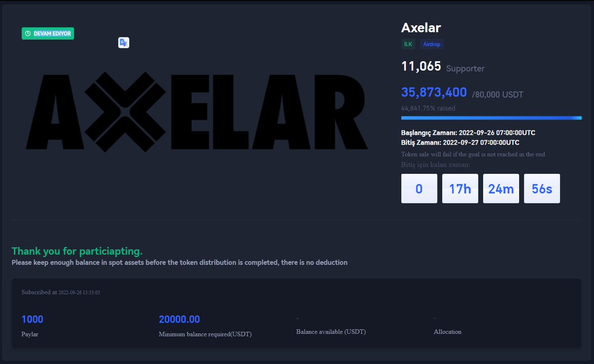 bycoinhunter's tweet photo. Gözden kaçmasın: @axelarcore 

$AXL yatırımcıları arasında
Binance Labs, Coinbase gibi pek çok ünlü isim var. 

⚡️Yarın 4 farklı borsada listeleniyor. 

⤵️Gateio üzerinden ücretsiz alabilirsiniz!
https://t.co/5kGGXUUiFq https://t.co/sed8yb4vLA
