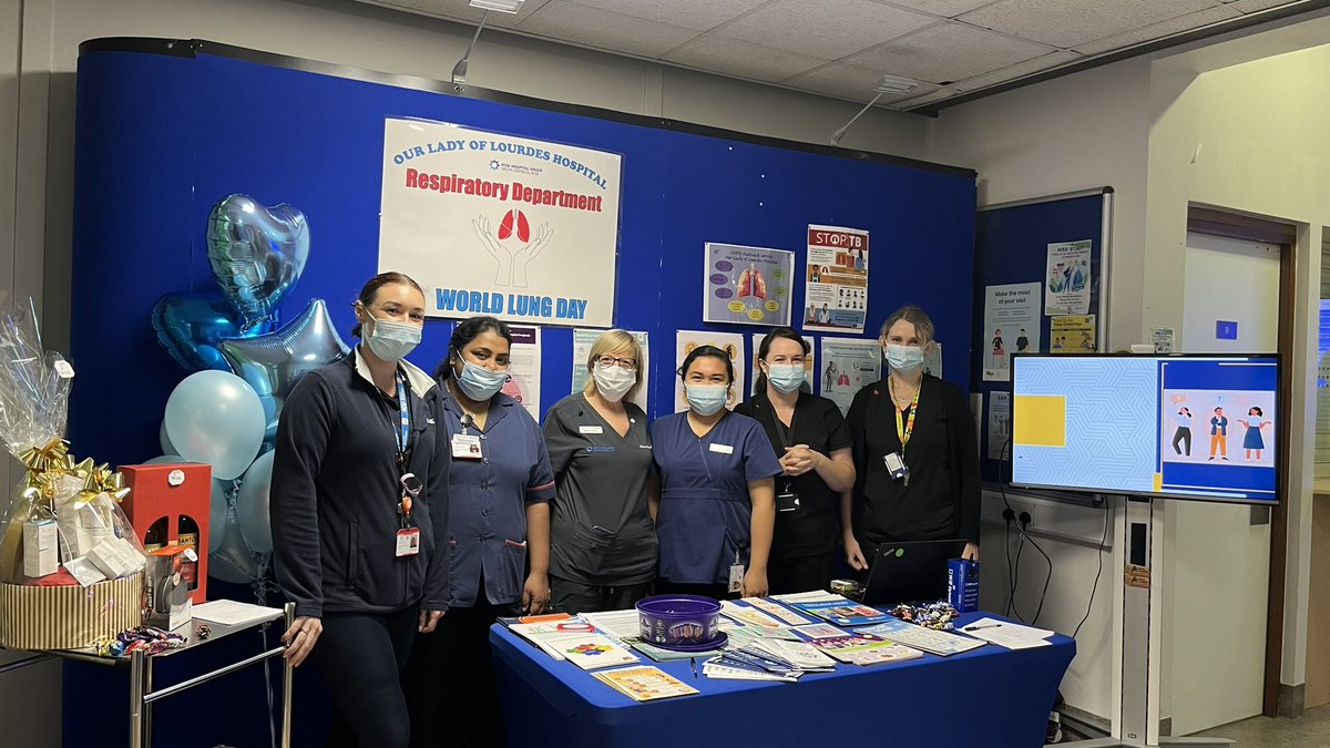 The 25th of September was #WorldLungDay and today our Respiratory Team had a fabulous display with lots of education and information for staff and patients  @lindakeogh16 @AdrianCleary101 @NualaRafferty3 @OLOLM4E