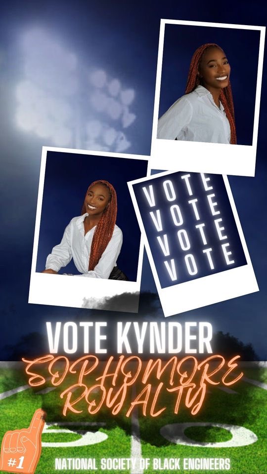 Hi don't forget to vote for our NSBE member  Kynder Lewis for Sophomore Royalty for Homecoming
@R5NSBE @LU_COE @kynderlewis