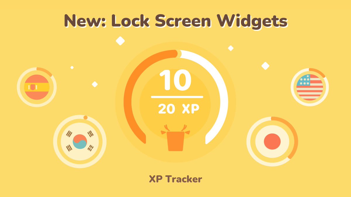 Lingodeer's tweet image. NEW #LingoDeer lock screen widget: XP Tracker! 🤩
Deer iOS users, add our widget to your lock screen to get a reminder of your daily XP goal 💪
Stick to your lessons each day to reach your language goals faster!
Update now on iOS 16 to try!
#ios16 #lockscreenwidgets