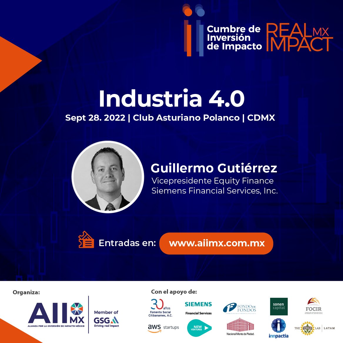 Alianza por la Inversión de Impacto (@aiimexico) on Twitter photo Ciudades y Distritos de Impacto, por <a href="/BChampana/">Behr Champana</a>, Presidente CEO de Quantum AIP.
Industria 4.0, por Guillermo Gutiérrez, Vicepresidente Equity Finance @Siemens_SFS
#RealImpactMX Ciudades y Distritos de Impacto, por <a href="/BChampana/">Behr Champana</a>, Presidente CEO de Quantum AIP.
Industria 4.0, por Guillermo Gutiérrez, Vicepresidente Equity Finance @Siemens_SFS
#RealImpactMX