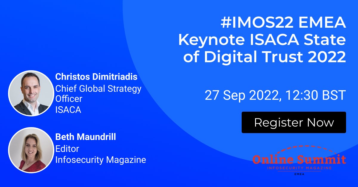 PCDUE.com Support IT (@pcdue) on Twitter photo We are delighted to welcome <a href="/DimitriadisC/">Christos Dimitriadis</a> to our #IMOS22 Keynote EMEA session “ISACA State for Digital Trust 2022” where we will learn how to establish leadership and earn customer trust in the future digital ecosystem. > Secure your spot … We are delighted to welcome <a href="/DimitriadisC/">Christos Dimitriadis</a> to our #IMOS22 Keynote EMEA session “ISACA State for Digital Trust 2022” where we will learn how to establish leadership and earn customer trust in the future digital ecosystem. > Secure your spot …