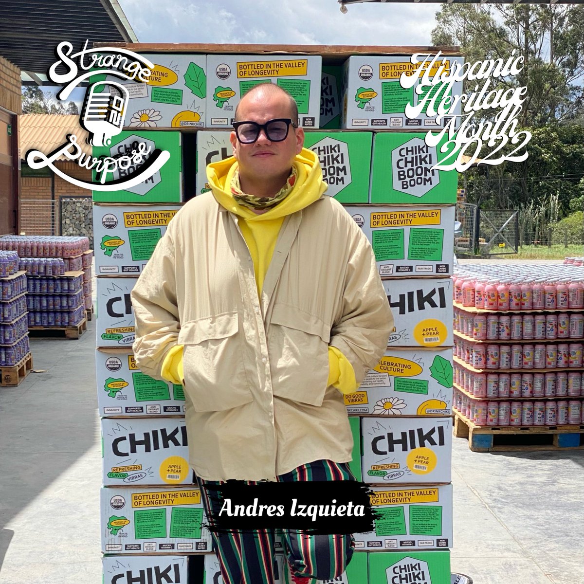 itsizzylugo's tweet photo. For the next act of Hispanic Heritage Month, @AndresIzquieta  jumps on Strange on Purpose today!

Co-founder of brands such as Five Four, Young &amp; Reckless, and most recently, @drinkchiki – Andres is a trail blazer who won't take no for an answer. 

https://t.co/3tUrnsjsHF https://t.co/faMvJVvrpv