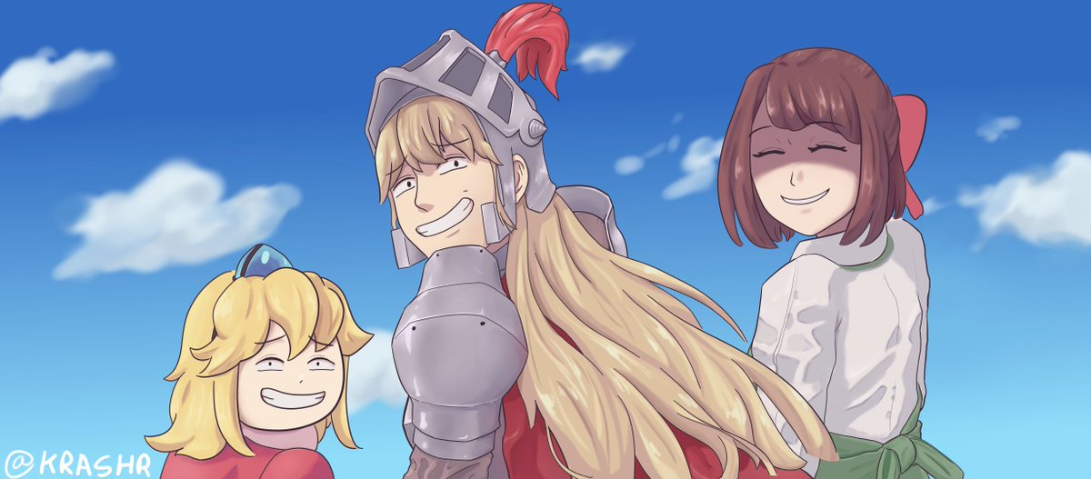 Krashr5's tweet photo. My Fav Trio 🤍🤍🤍
#guardiantales #female_knight #little_princess #Lorraine https://t.co/21mZsx9Dog
