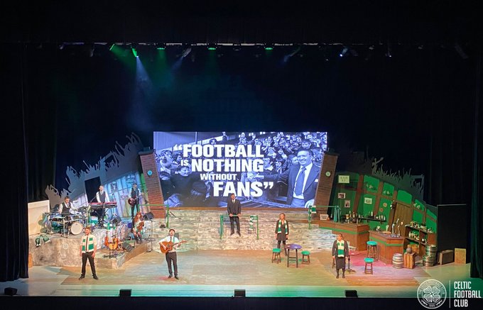 Celtic_Musical's tweet photo. We had 1000s of mails, tweets &amp; posts during and after the show which finished Saturday, and will be back. We have loved this show, and will love it again. The people of Glasgow, our audience, are now a massive part of the show. Thank you so much #Celtic #Glasgow #theatre🍀💚🍀 https://t.co/adVRr1Deic