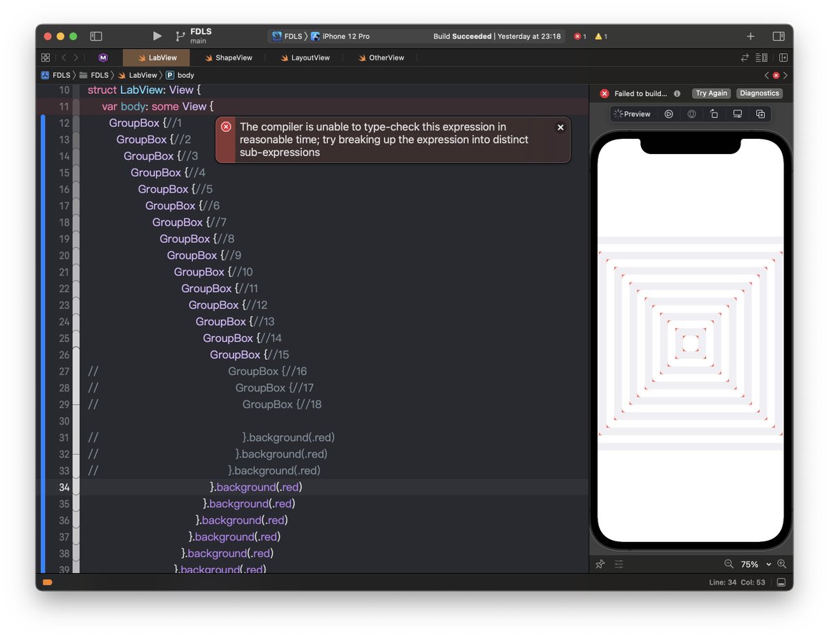 MarkFlyyyyy's tweet image. 套到第15層就GG了
不過不確定是不是跟你同樣的error
#Xcode13 #iOS15