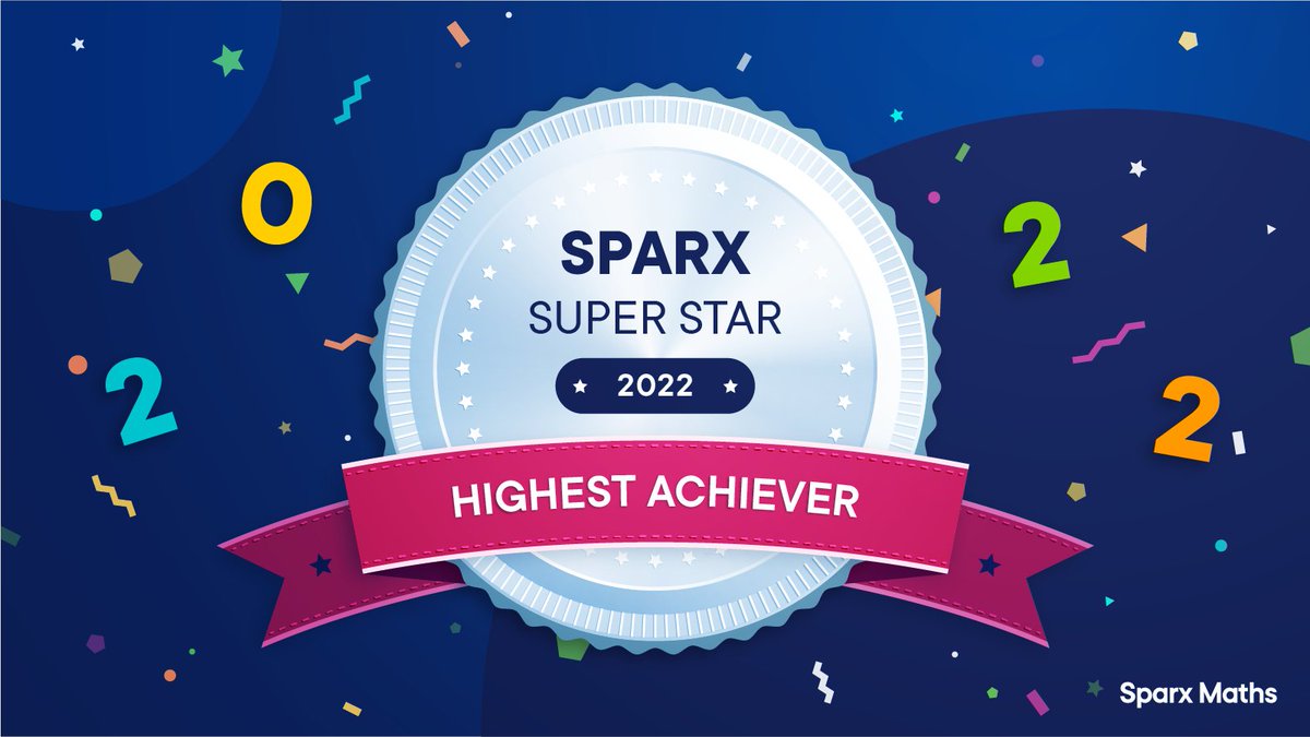 Super proud to announce that we have achieved a highest achiever in Sparx Maths for the whole of 2022! The awards are only given to a few schools, so a big pat on the back to all students!