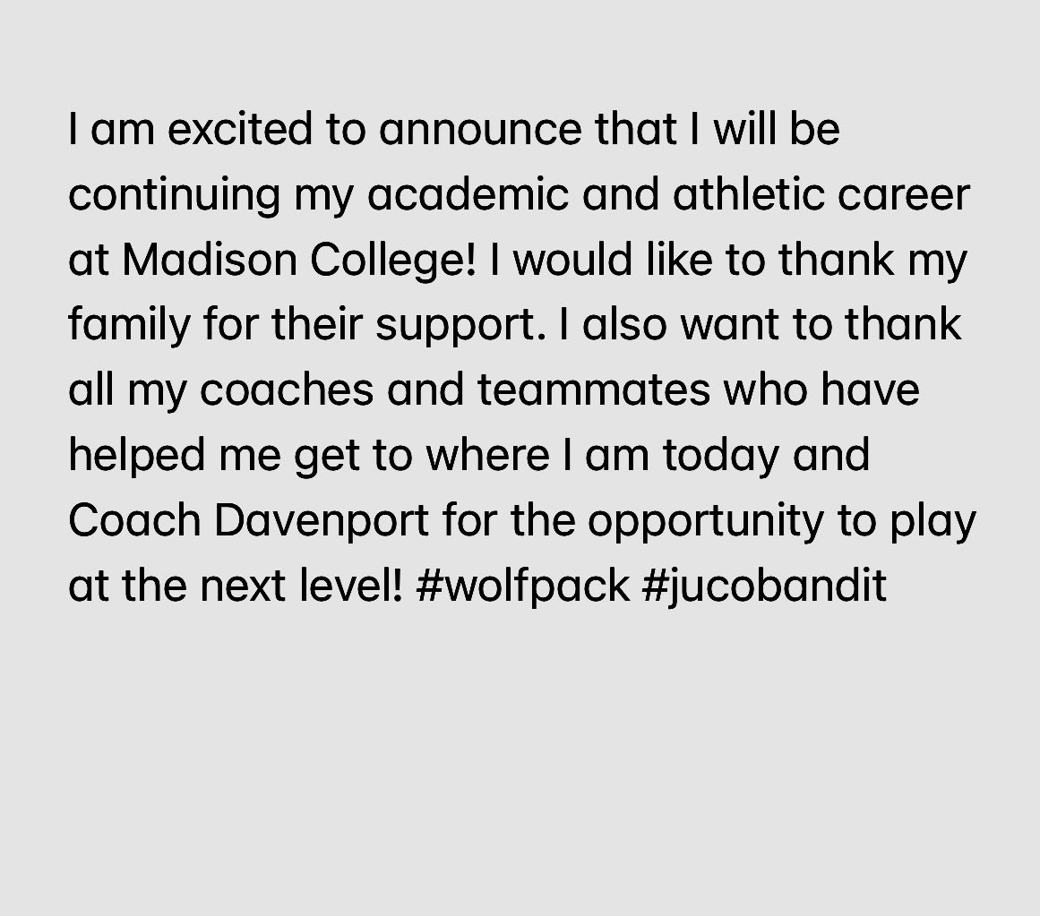 I am proud to announce my commitment to Madison College. @MHalos <a href="/SaberBaseball/">Franklin Baseball</a> <a href="/BRXperformance/">BRX Performance</a> @PBRWisconsin <a href="/mcpackbaseball/">WolfPack Baseball</a>