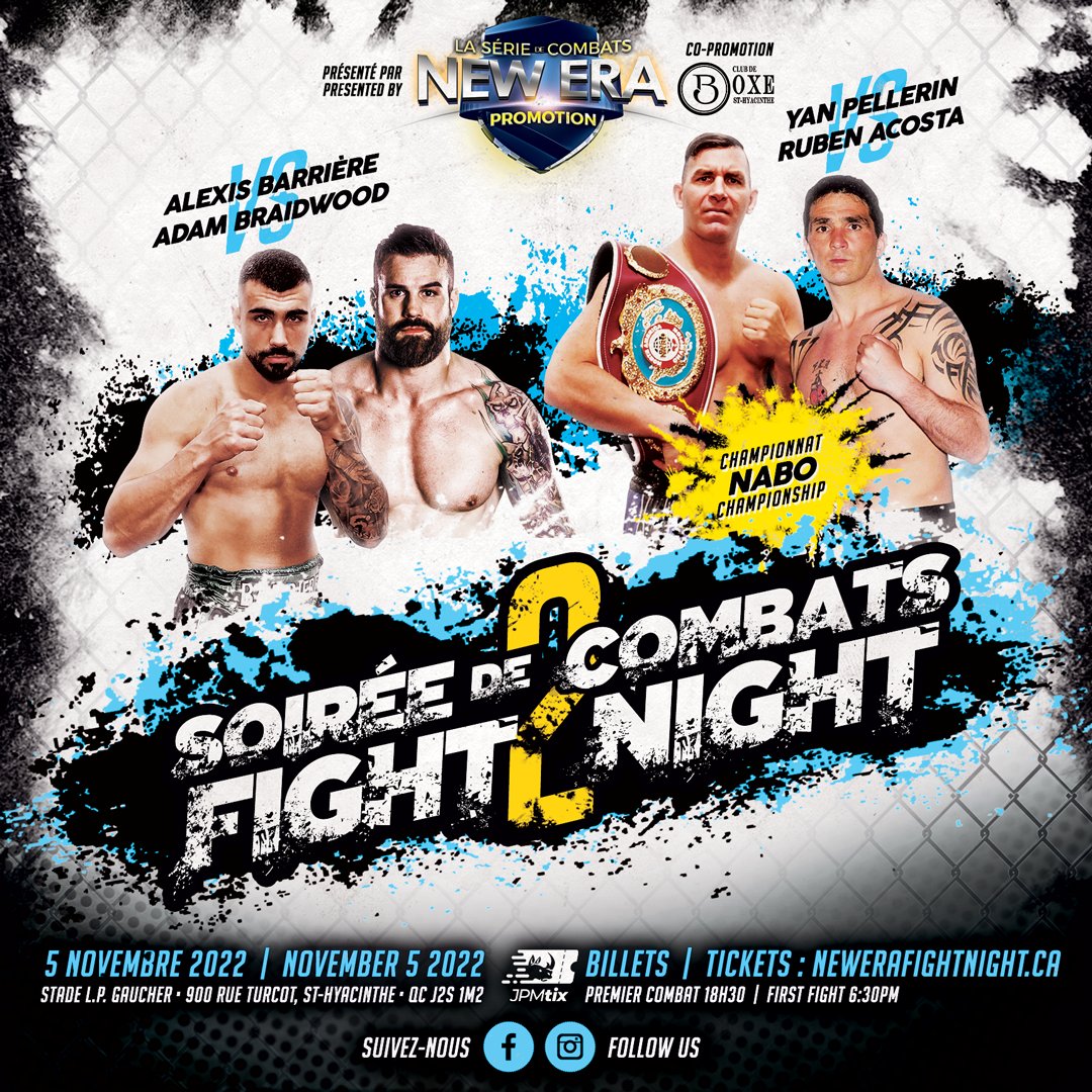 NewEraPromotion (@fightingera) on Twitter photo INVITATION
CONFÉRENCE DE PRESSE/PRESS CONFERENCE
27 septembre à 13h30 / September 27 at 1:30PM
White Rabbit Resto-Bar 2965 rue Picard, St-Hyacinthe
RSVP laurraine@marketingjpm.com INVITATION
CONFÉRENCE DE PRESSE/PRESS CONFERENCE
27 septembre à 13h30 / September 27 at 1:30PM
White Rabbit Resto-Bar 2965 rue Picard, St-Hyacinthe
RSVP laurraine@marketingjpm.com