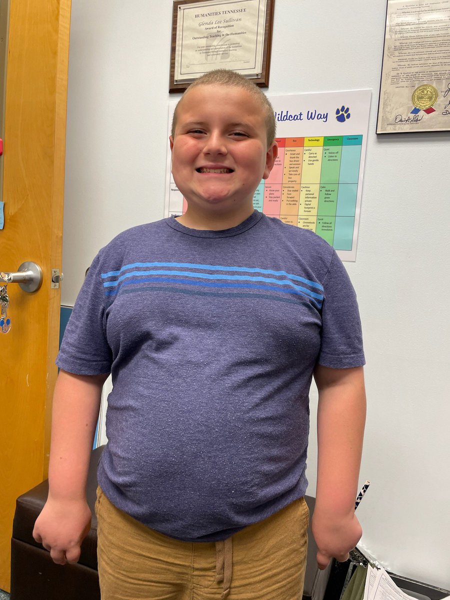 bluff_white's tweet photo. Aaron Bradley led the Pledge of Allegiance this morning. A WBES leader.🇺🇸 @ErnestineAdams @andreabledsoe4 @DCS_TN @JosephBBradley https://t.co/bayHdqiDZe