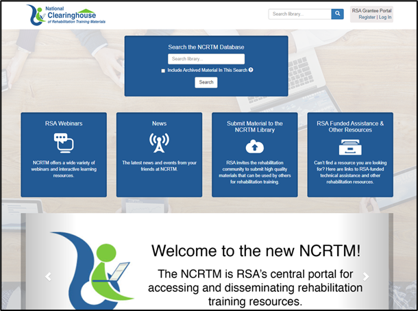 As we prepare for the new version of the National Clearinghouse of Rehabilitation Training Materials (NCRTM) website this Fall 2022, let’s look at the last time the NCRTM got an upgrade in 2015! Is it starting to look familiar? #NCRTMPremiere #ThrowbackThursday