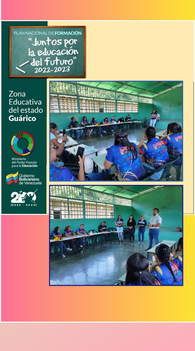 clifp_miranda_2's tweet photo. Docentes del Municipio Francisco de Miranda del estado Guárico dando lo mejor en la socialización del Plan Nacional de Formación
"Juntos por la Educación del Futuro 2022-2023" @_LaAvanzadora @ZEGuarico @DianneryArangu3 @kelispuerta @RiveroJilberto2 https://t.co/NvHuu5YzOZ