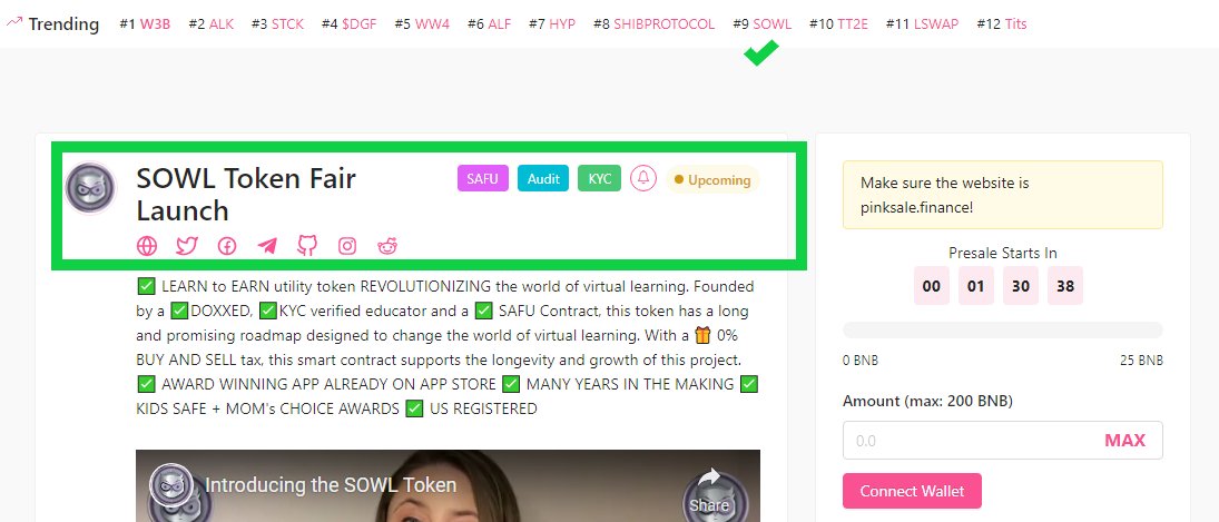 SOWLToken's tweet photo. 1 hour left for #Pinksale Fairlaunch

Award winning App already live 
We are #Safuu and #DoxxedTeam 

Tax 0/0

make sure you grab your bag

TG:- https://t.co/pU84VrIL12

https://t.co/zX35ETo6JL

#presale #bsc #moonshot #Fairlaunch #BTC #Pinksale https://t.co/kvHU2lUSWs